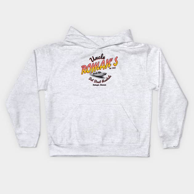 Uncle Roman's Jet Boat Rentals - Est. 1988 Kids Hoodie by BodinStreet